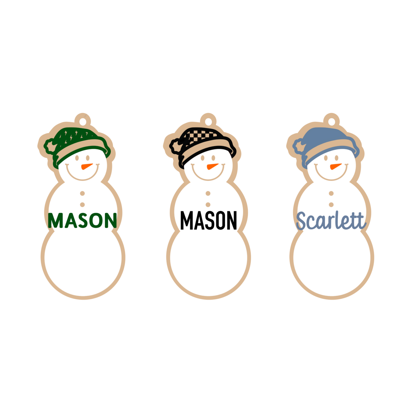 Personalized Check Santa Snowman Magnet/Ornament/Tag