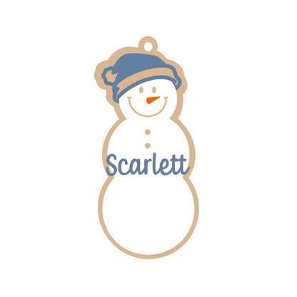 Personalized Santa Snowman Magnet/Ornament/Tag