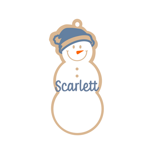 Personalized Santa Snowman Magnet/Ornament/Tag