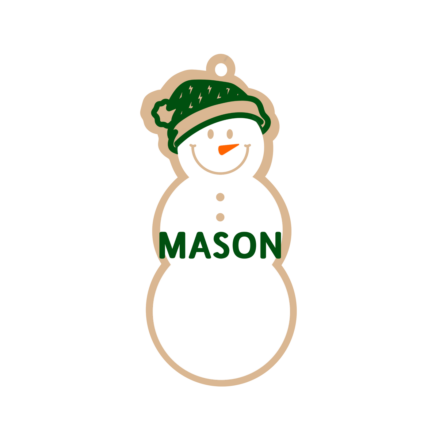 Personalized Bolts Santa Snowman Magnet/Ornament/Tag