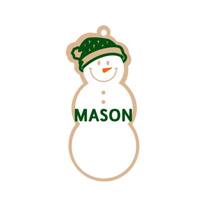 Personalized Bolts Santa Snowman Magnet/Ornament/Tag