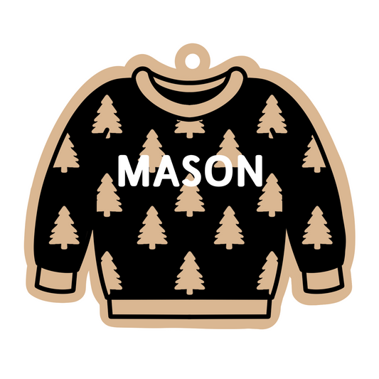 Personalized Trees Sweater Magnet/Ornament/Tag